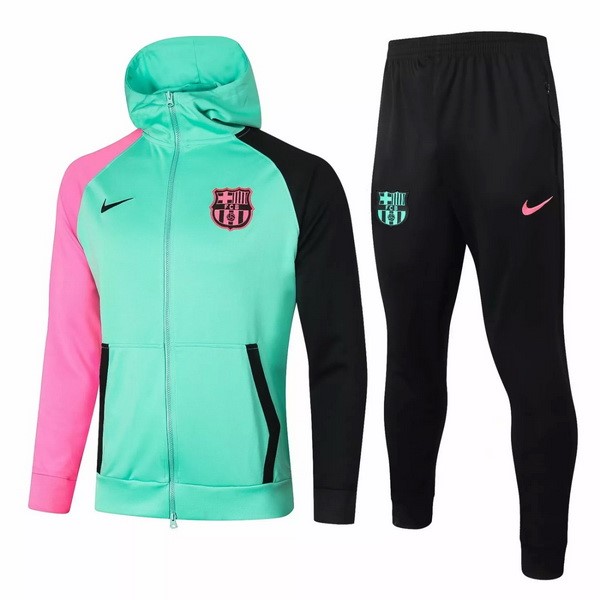 Hoodies Barcelona 2020-21 Grün Pink Fussballtrikots Günstig